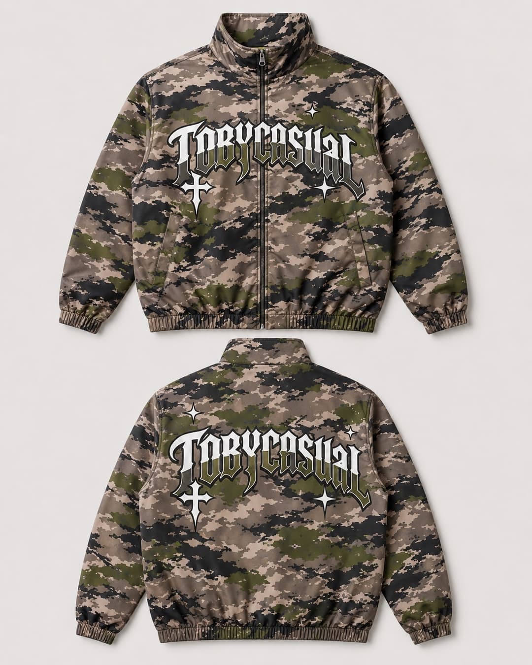camouflage zip-up jacket (BRAND)
